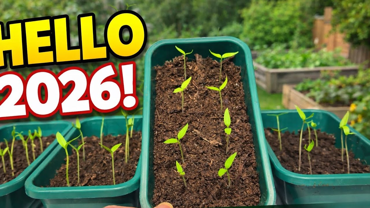 Hello 2026! Garden Tour & First Chilli Seedlings of the Year