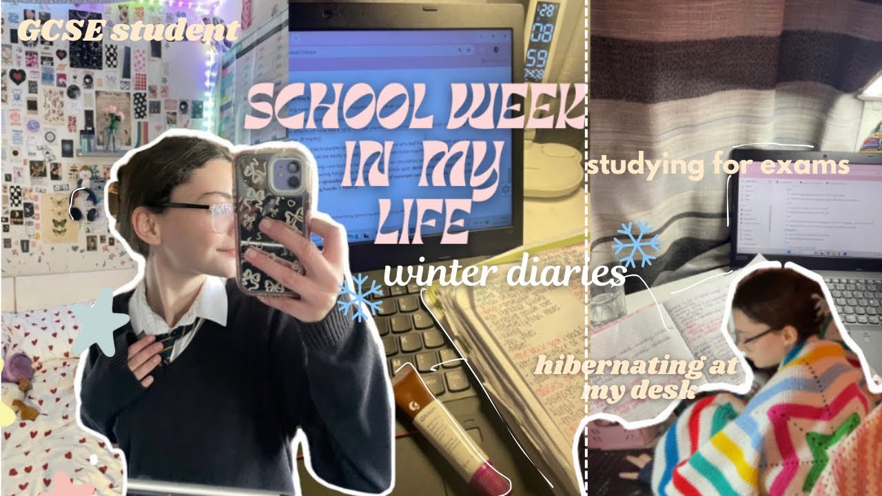 STUDENT DIARIES 🧸┃week in my life, studying for exams, romanticising winter 🎧₊˚ෆ📚📖