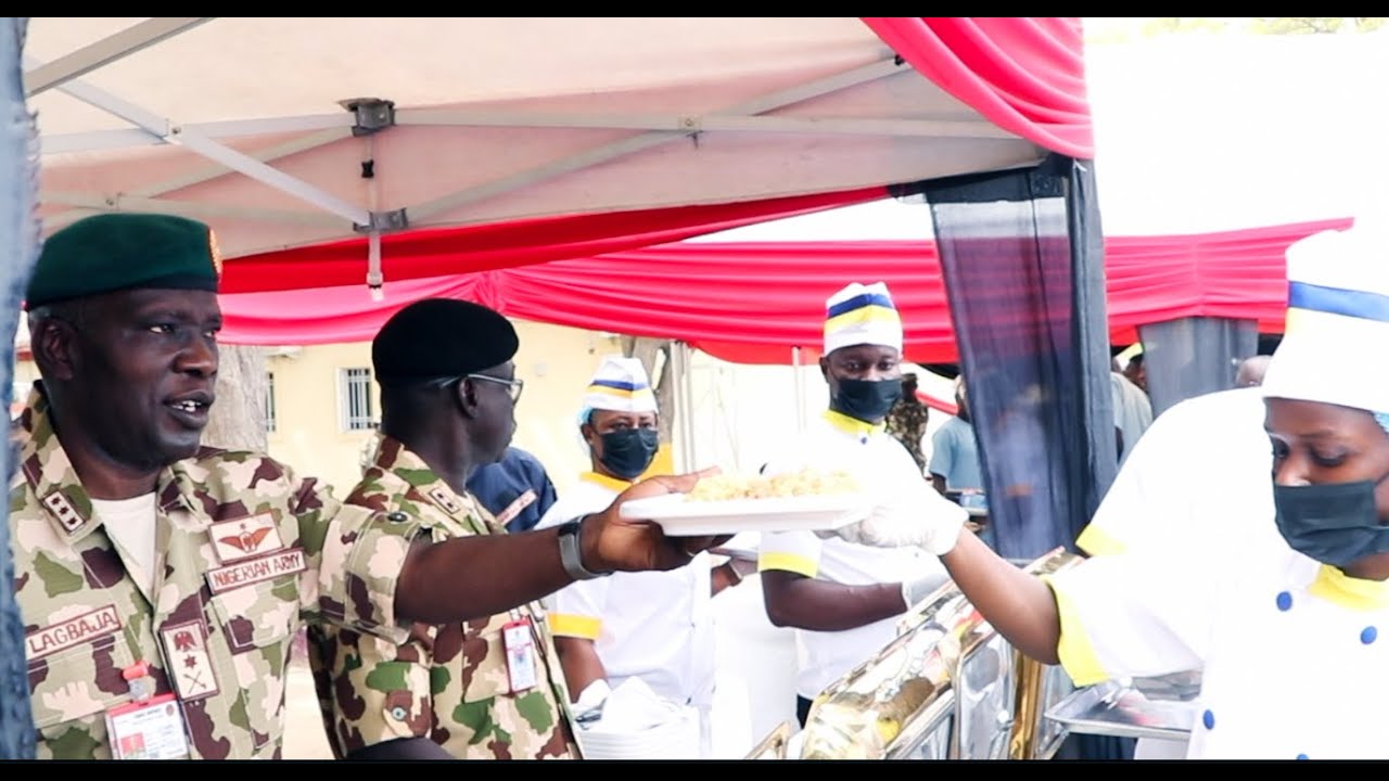 Gen. Taoreed Lagbaja Personally Feeds Troops In Borno; Boosts Morale of Soldiers Fighting Insurgency