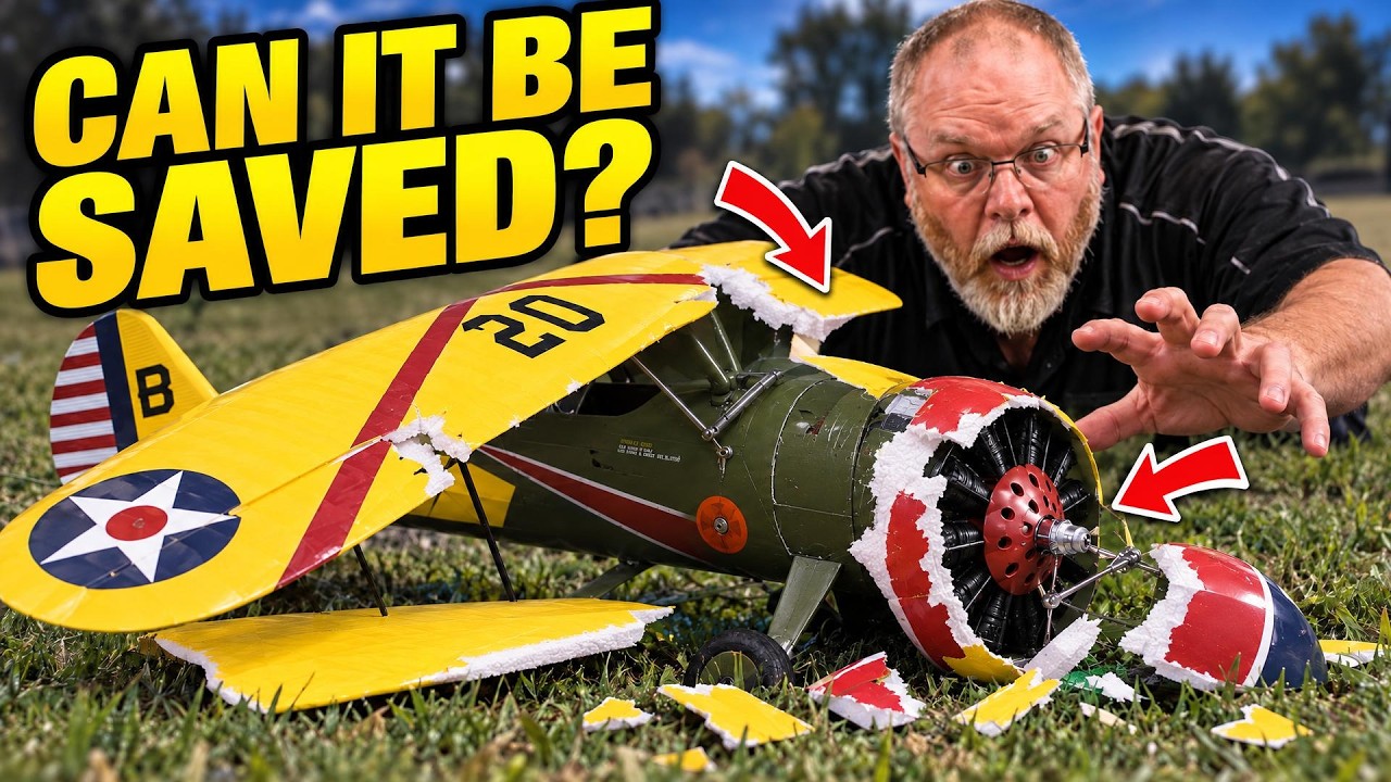 I Crashed My New Skynetic P-12E Rc Biplane On Takeoff: Here's What Happened