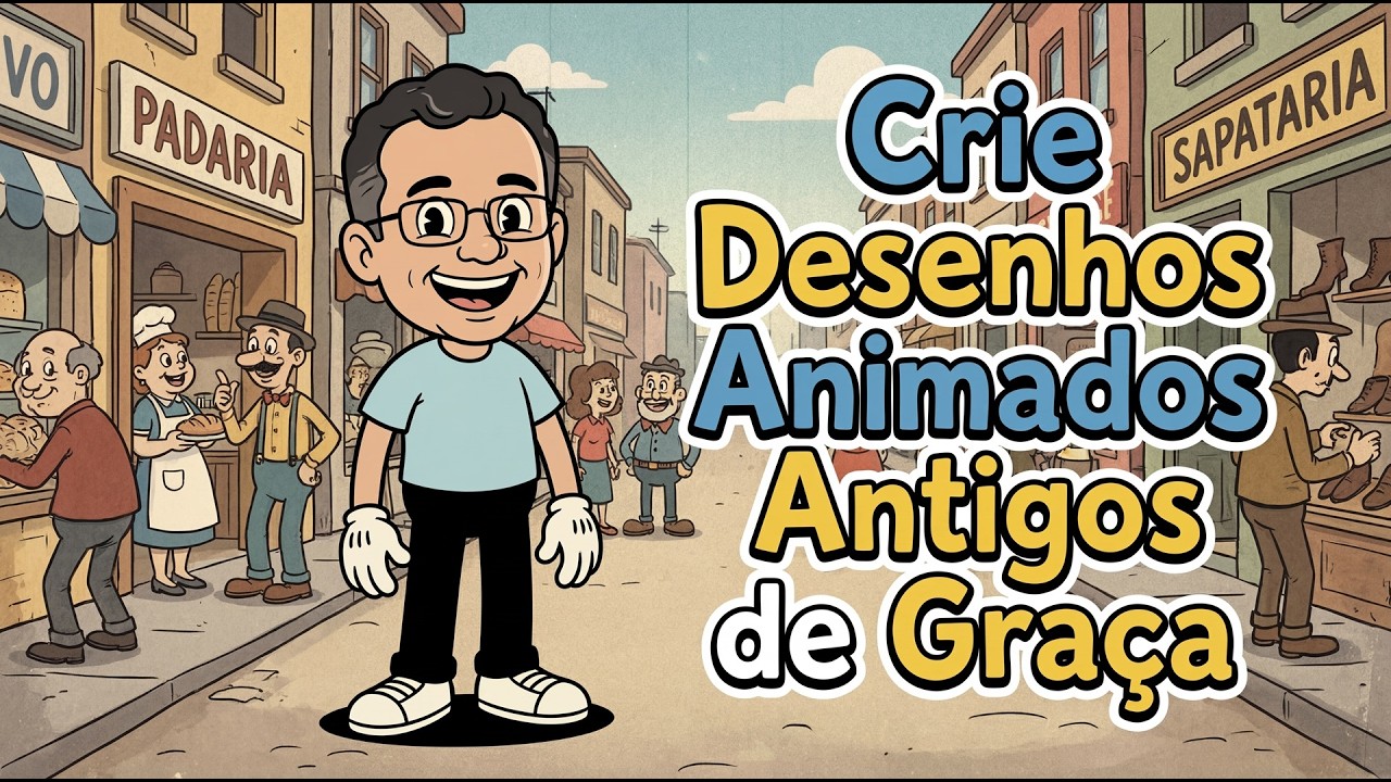 VAMOS CRIAR DESENHO ANIMADO ANTIGO COM IA DE GRAÇA