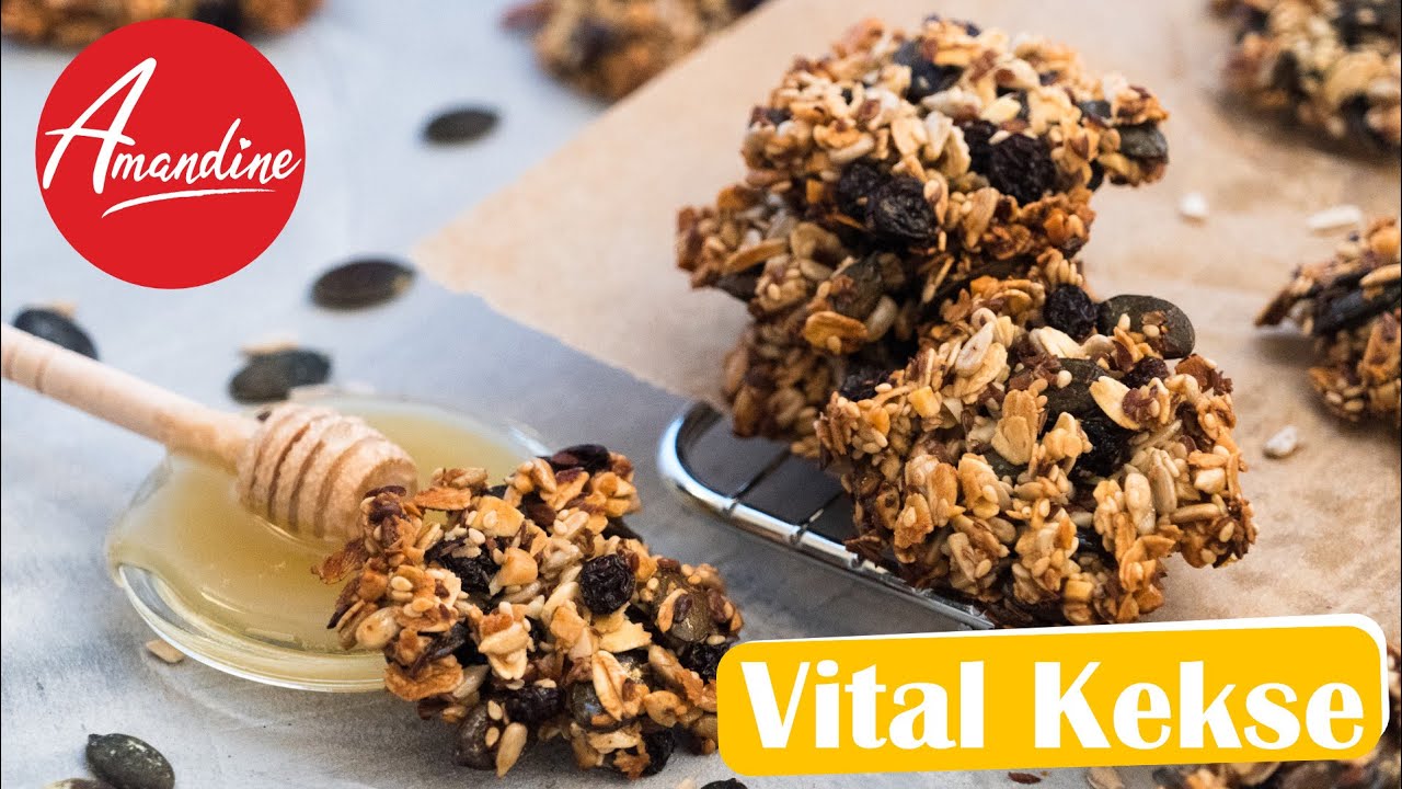 Vitalgebäck selber machen | Knusprige Vital Kekse Rezept | gesunde und einfache Körnerkekse