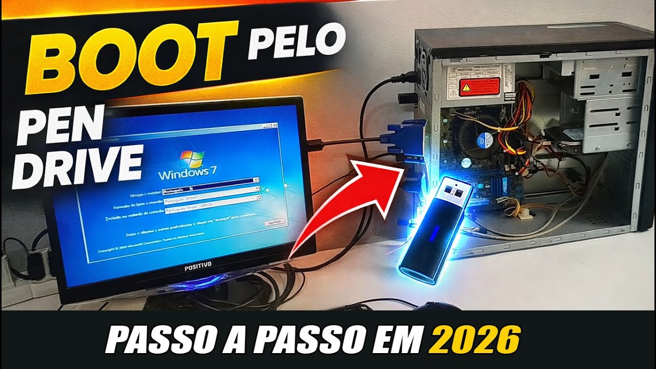 Windows 7 - Como Iniciar pelo Pen Drive para Formatar ( 2026 )