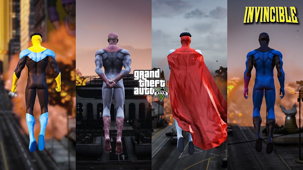 GTA 5 - Invincible Variants Invaded and Took Over Los Santos City (Invincible War)