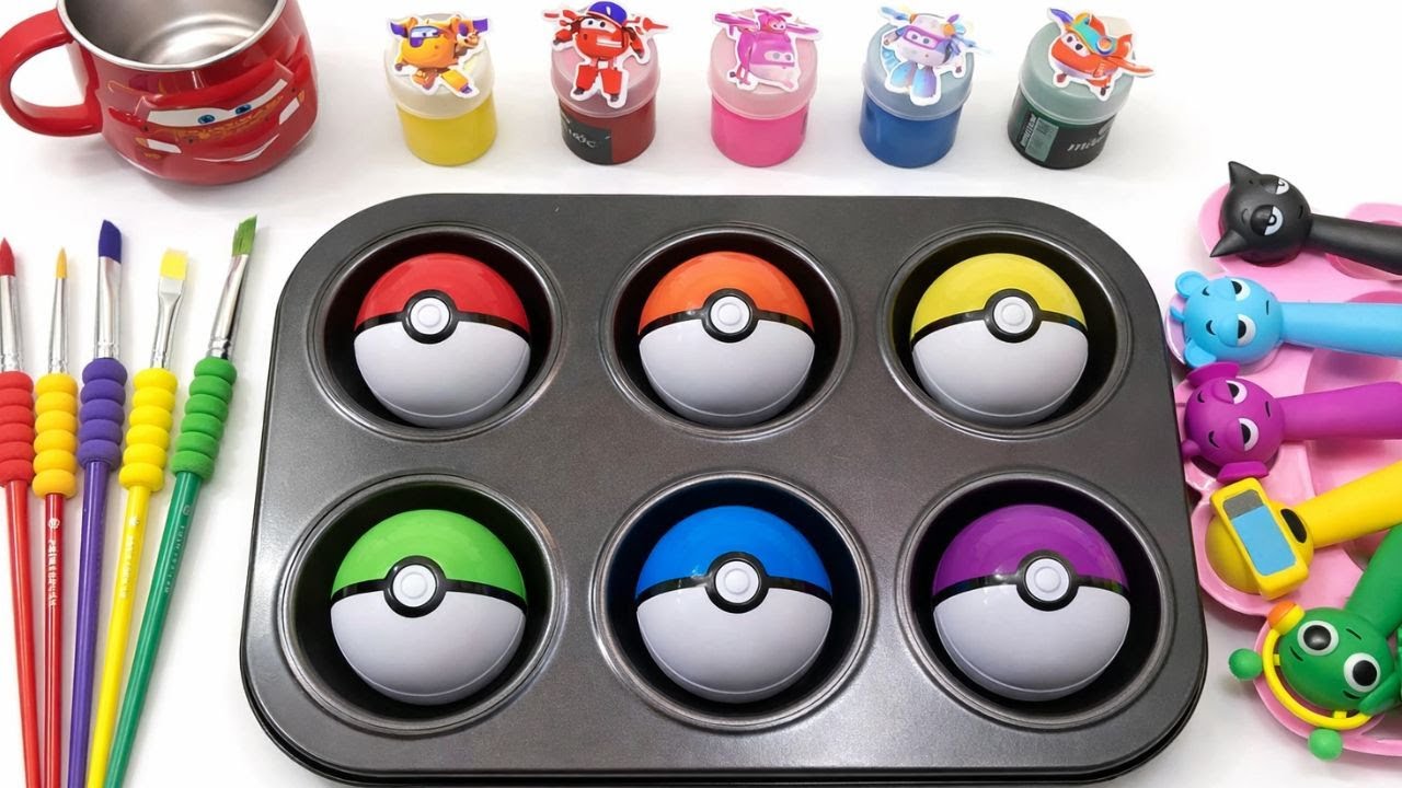 Satisfying Video | DIY How to Make Rainbow Sprunki from Colorful Beads and Pokemon Balls ASMR