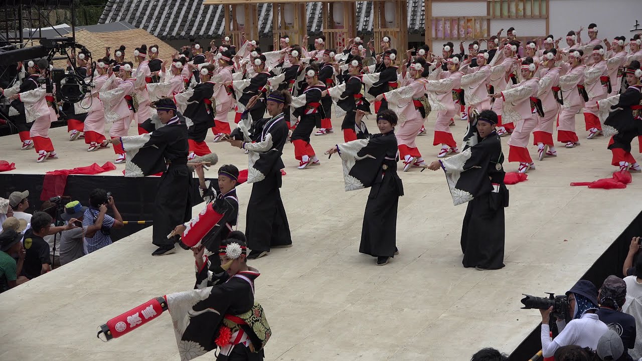 濱長 花神楽 2019 よさこい全国大会 高知城会場 [4K] 08.12
