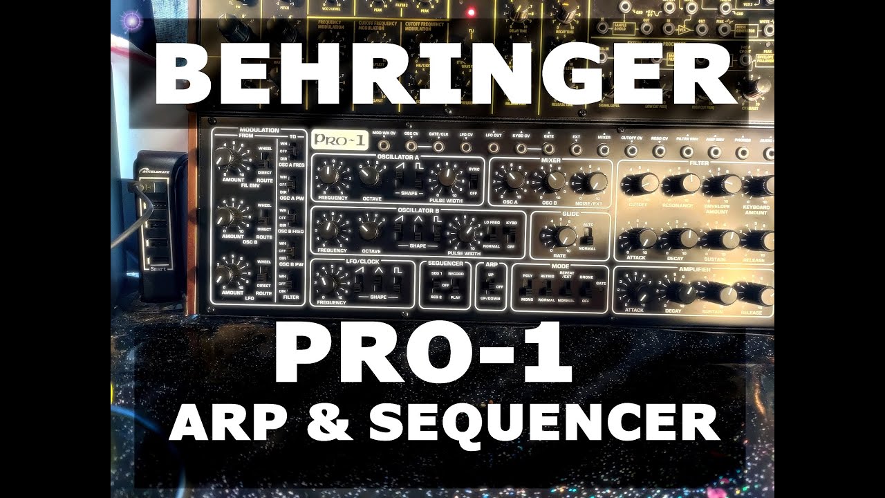 How to use the Behringer Pro-1 Arpeggiator (Arp) Modes & Sequencer (Seq 1/Seq2) Record/Play Tutorial