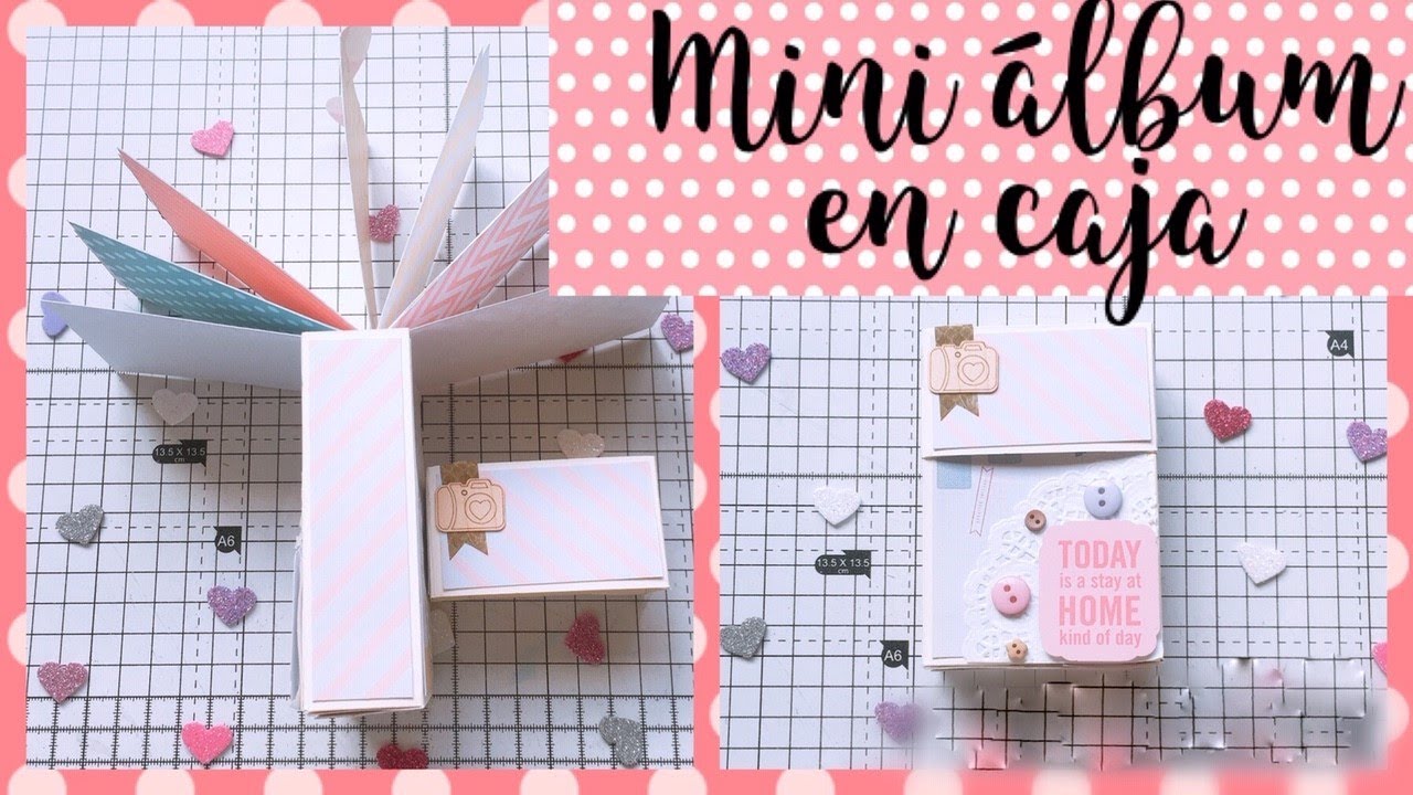 Mini álbum sorpresa en caja, scrapbook, idea para regalo, manualidad fácil, DIY