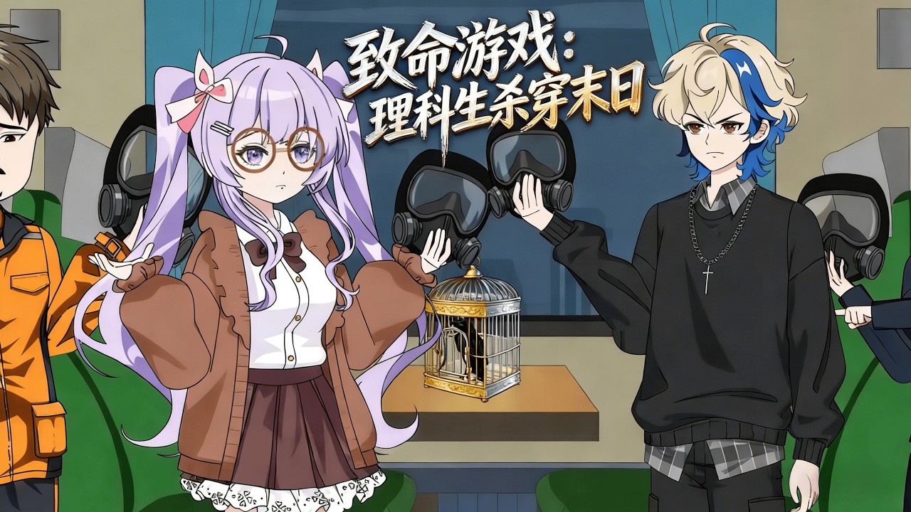 【沙雕漫 | 致命遊戲：理科生殺穿末日】24區選少年赴極參加致命遊戲，贏者得黃金，解本區糧荒；敗者死。他憑理科知識破解生死門謎題，在死亡列車關卡智鬥心機玩家，於生死博弈中步步爲營。