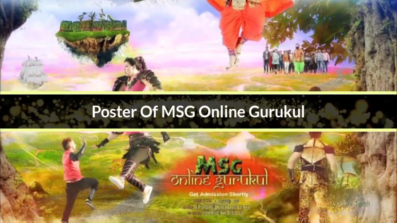 Motion poster MSG Online Gurukul Saint Dr. Gurmeet ram rahim singh ji insan & Honeypreet insan