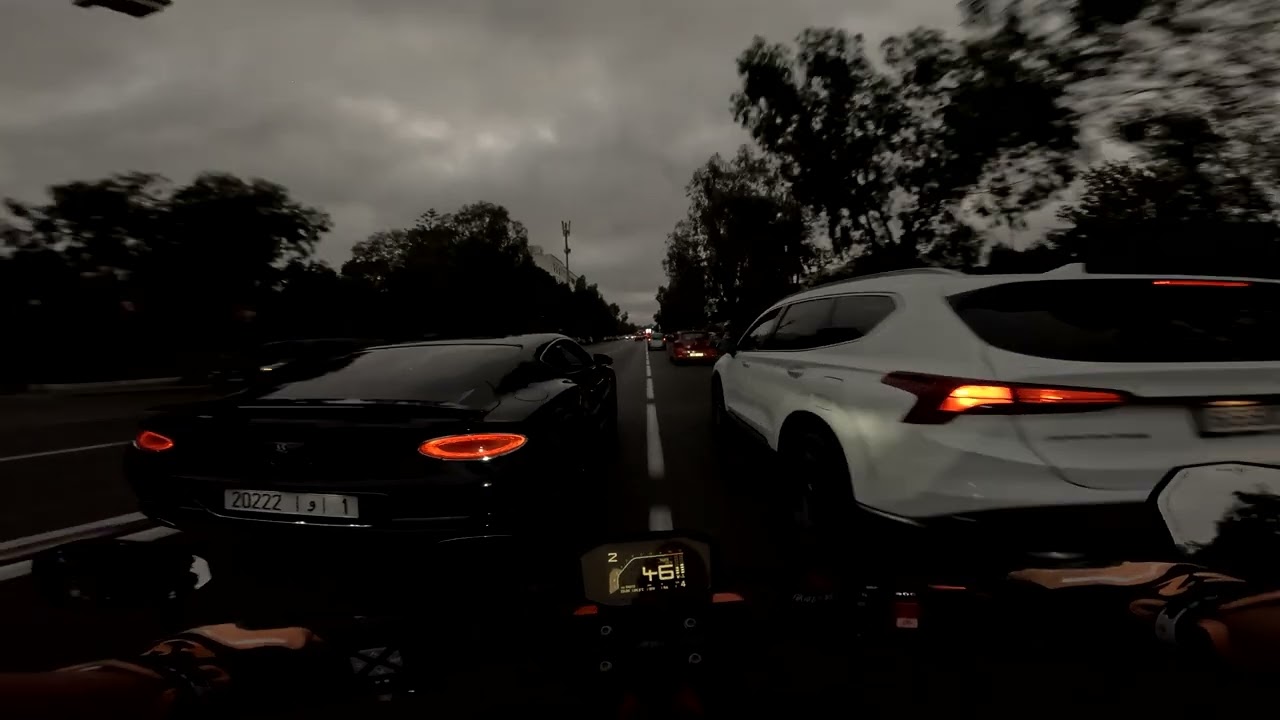 Casablanca city ride KTM 890 DUKE R Akrapovic 4K