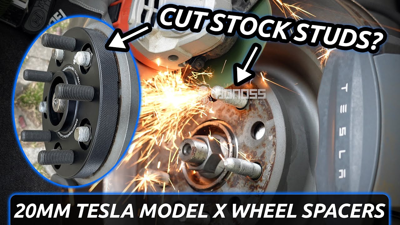 20mm Tesla Model X Wheel Spacers Need to Cut Studs? | BONOSS Wheel Spacers for Model X/S/3/Y