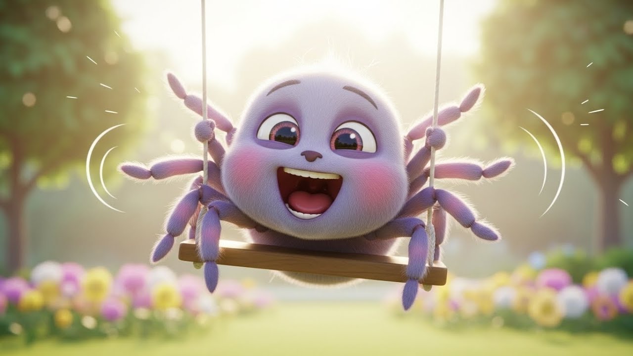 Смеющийся паук на качелях 🕷️😄🎠 | Мультфильм для детей и весёлые приключения