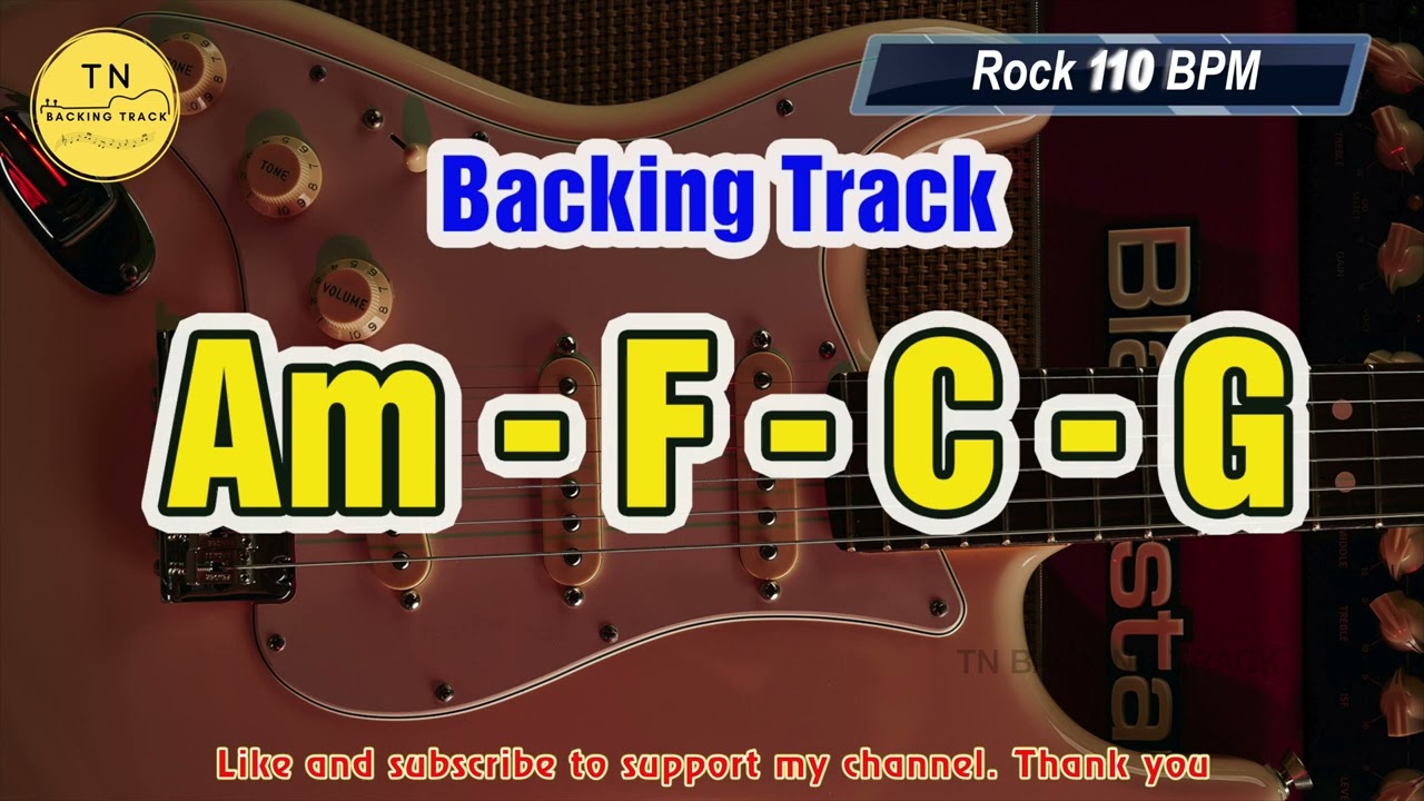 Backing Track Am | Am F C G | 110 BPM | Guitar Backing Track