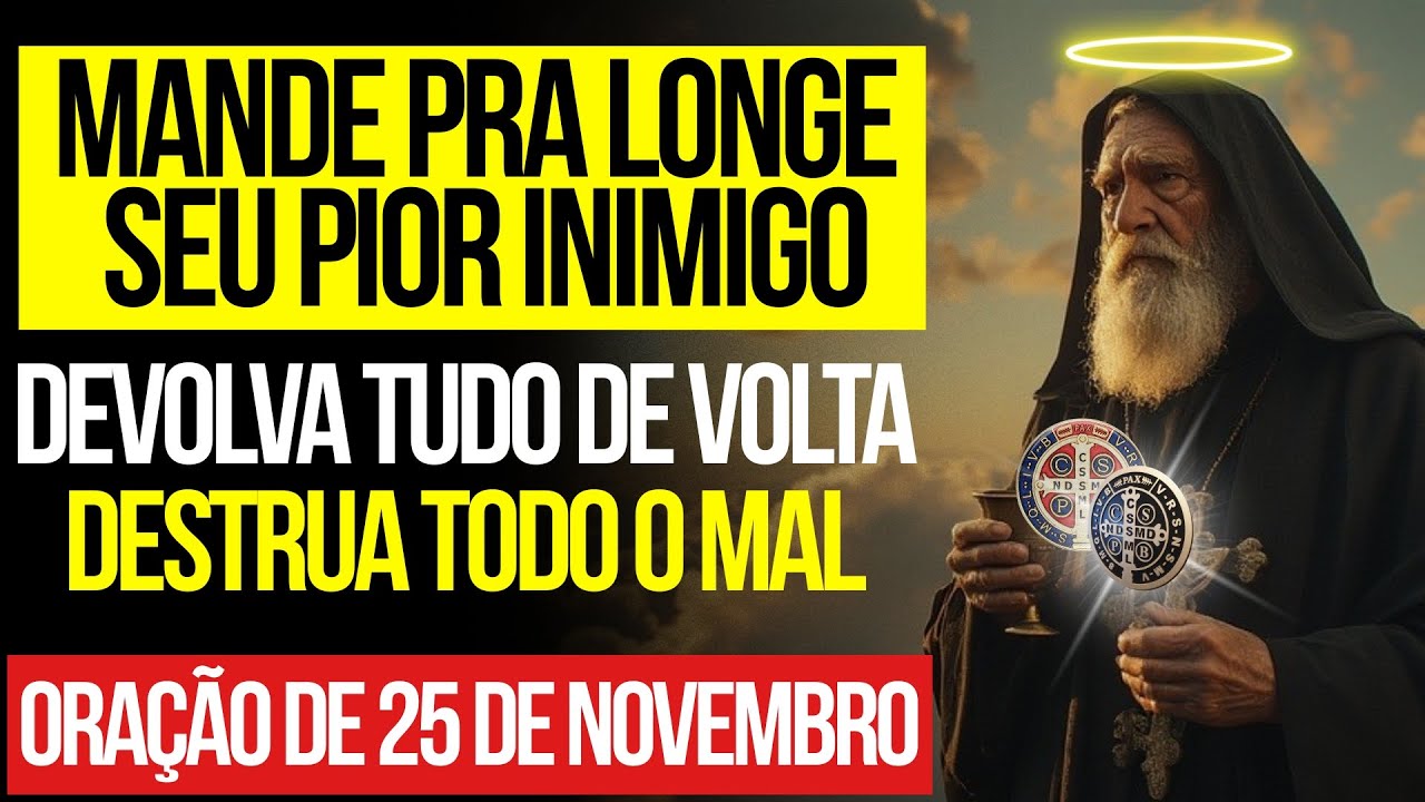DEVOLVA TUDO! São Bento Quebra as Obras do Mal e Faz o Inimigo CAIR DE JOELHOS! |#saobento