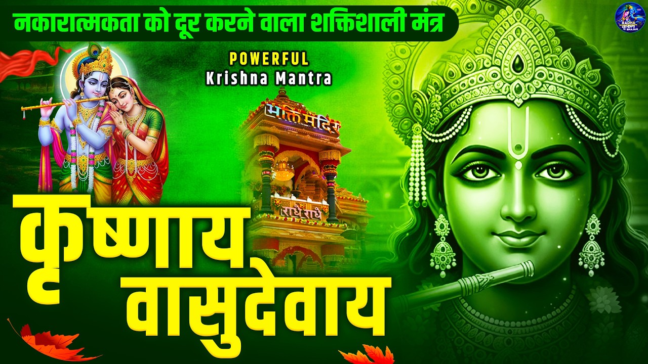 ॐ कृष्णाय वासुदेवाय हरये परमात्मने - Om Krishnaya Vasudevaya Haraye Paramatmane 108 Times #krishna