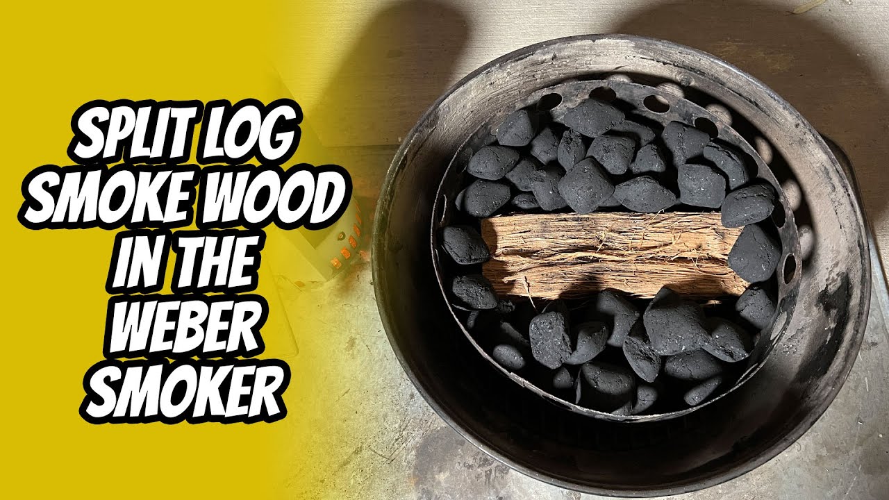 Split Log Smoke Wood In The Weber Smoker - Chris Allingham - The Virtual Weber Bullet
