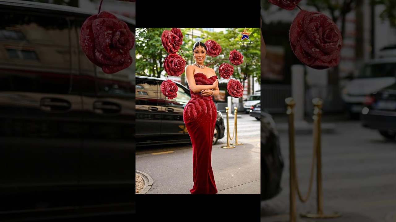 Cardi B Reps Elegantly at Paris Fashion Weeks #cardib #starthronetv #parisfashionweek