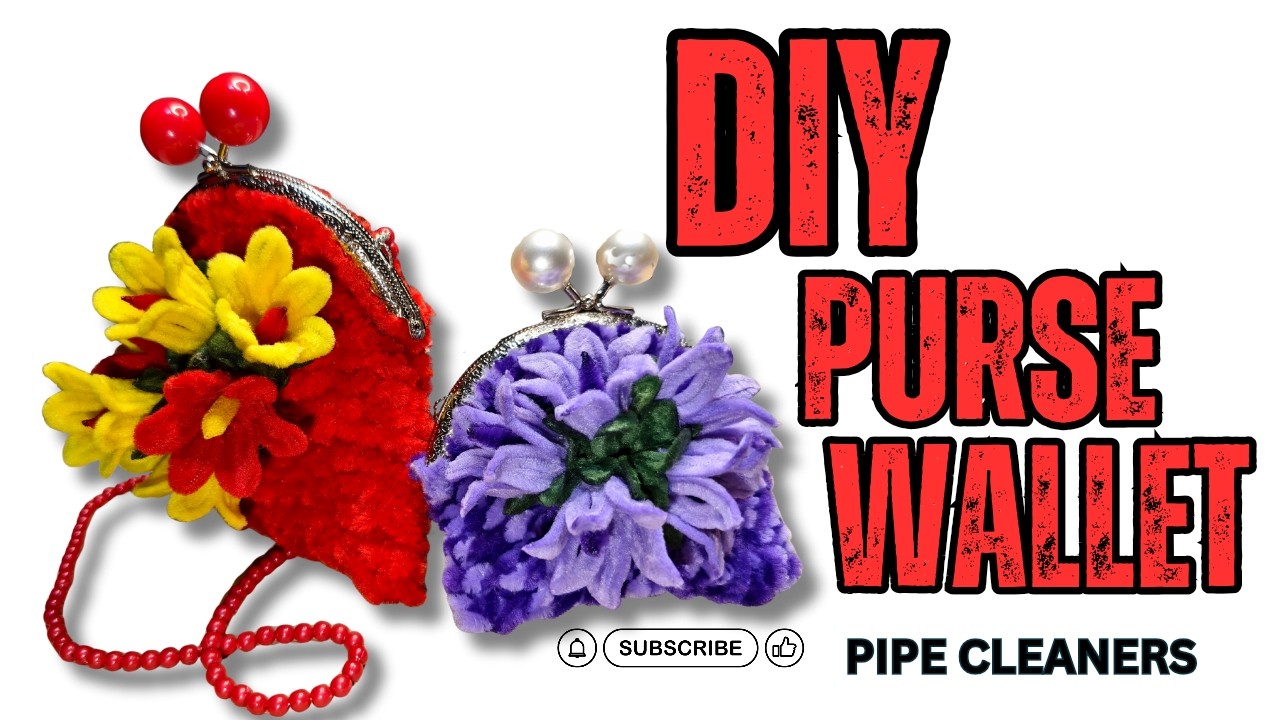 “DIY Purse Wallet Using Pipe Cleaners | First Ever Design! Super Unique & Easy Tutorial 💖✨”