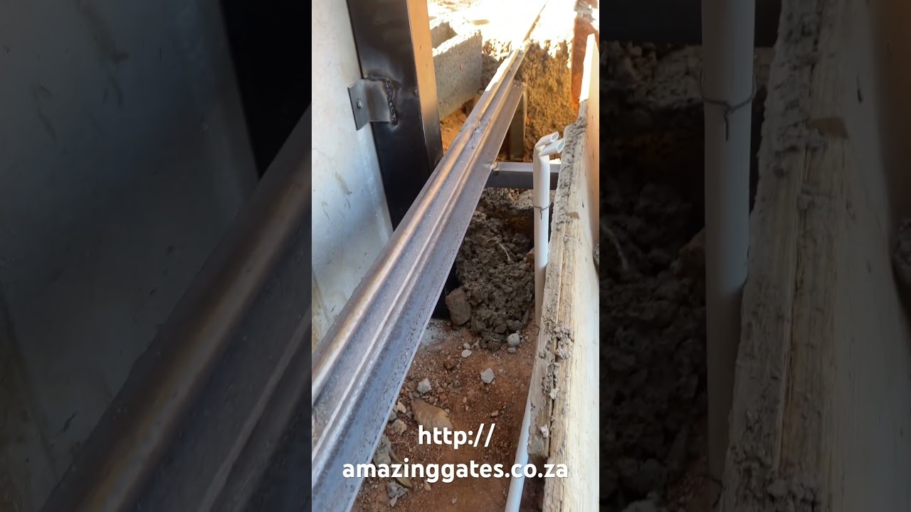 Sliding gate rail and foundation done correctly by http://amazinggates.co.za