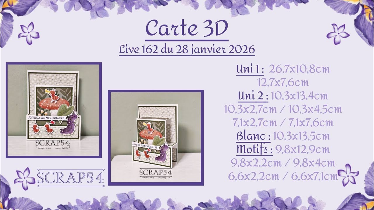 Live #162 Carte 3D / Stampin'Up!