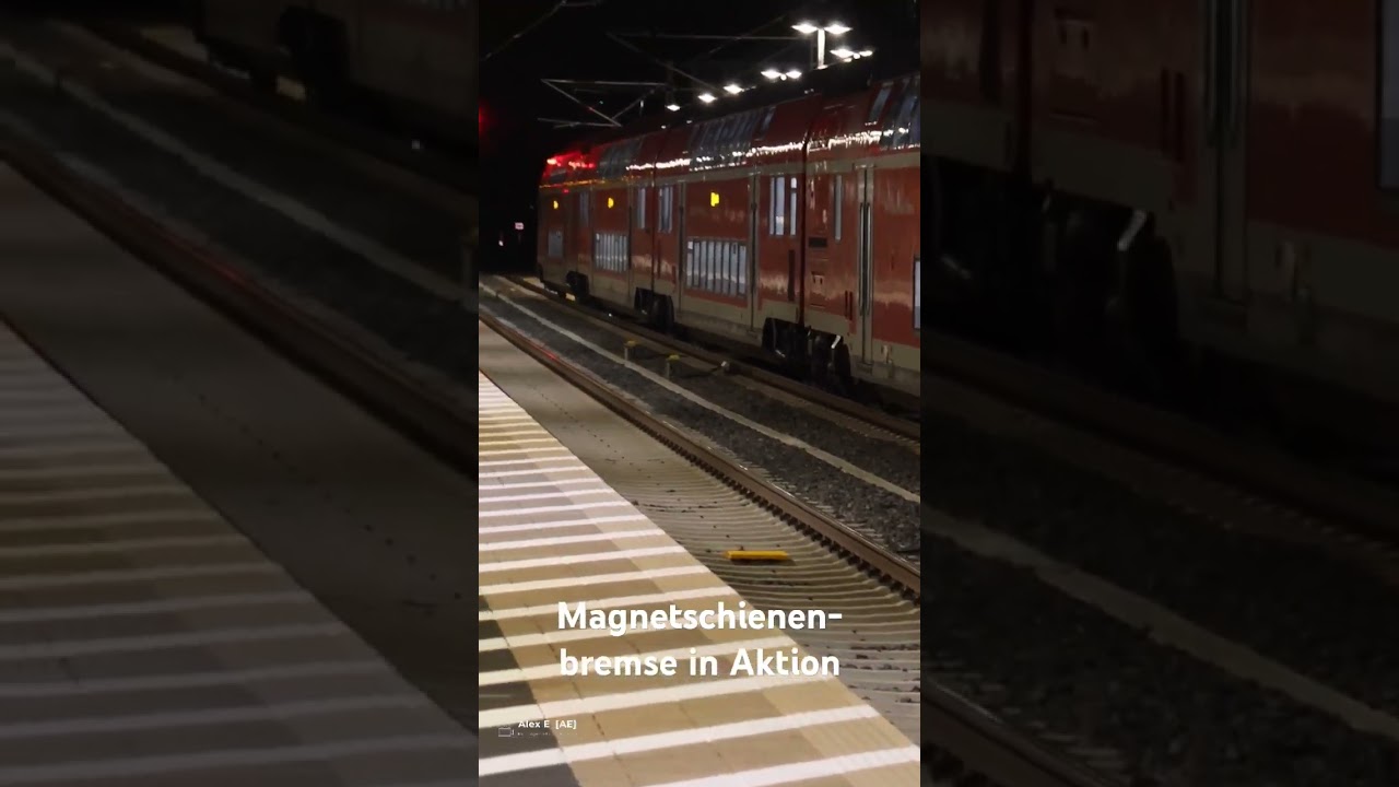 Magnetschienenbremse in Aktion beim Twindexx RE