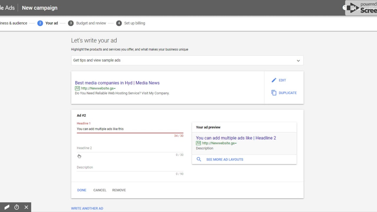 Create Google Adwords Account and Campaign Setup 2020
