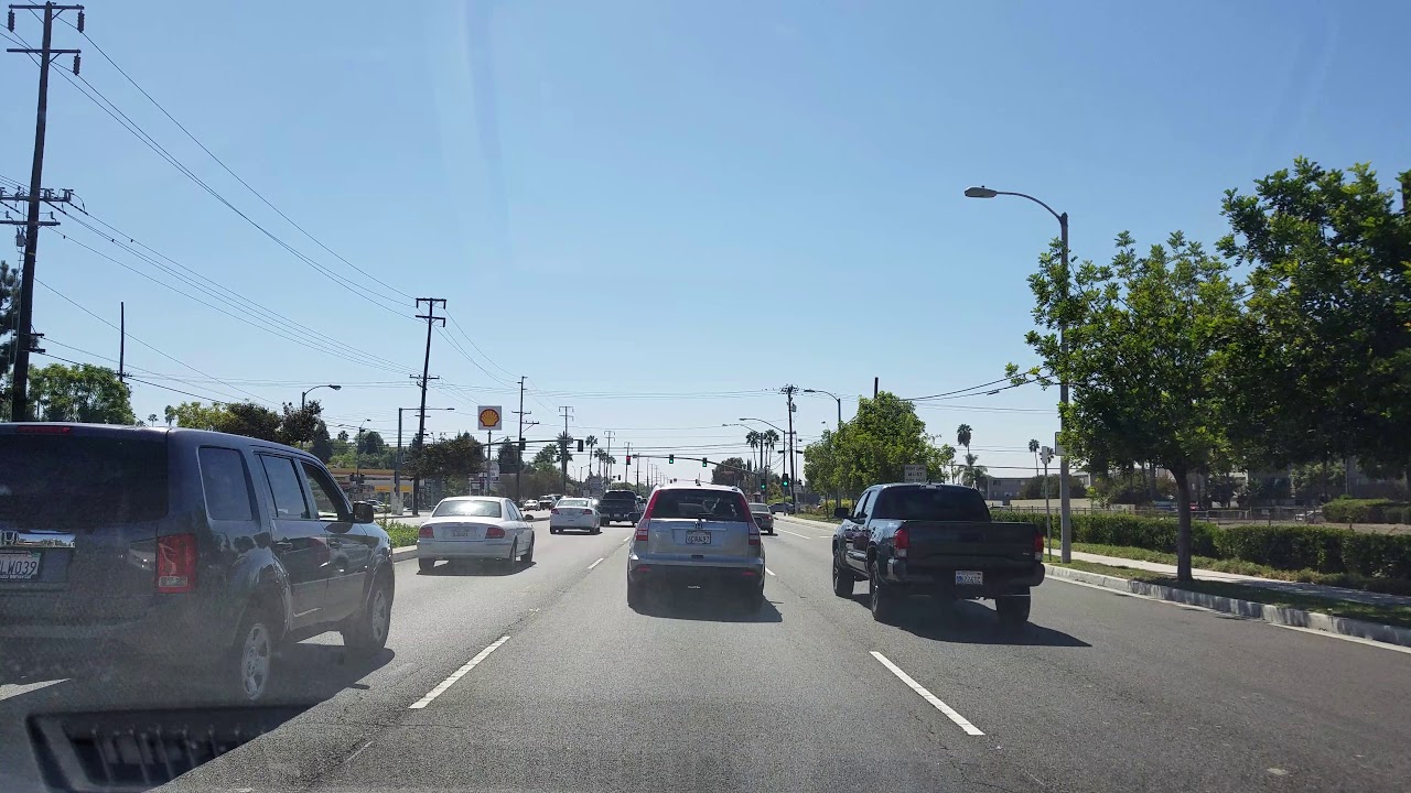 Driving Beach Blvd to Buena Park, California