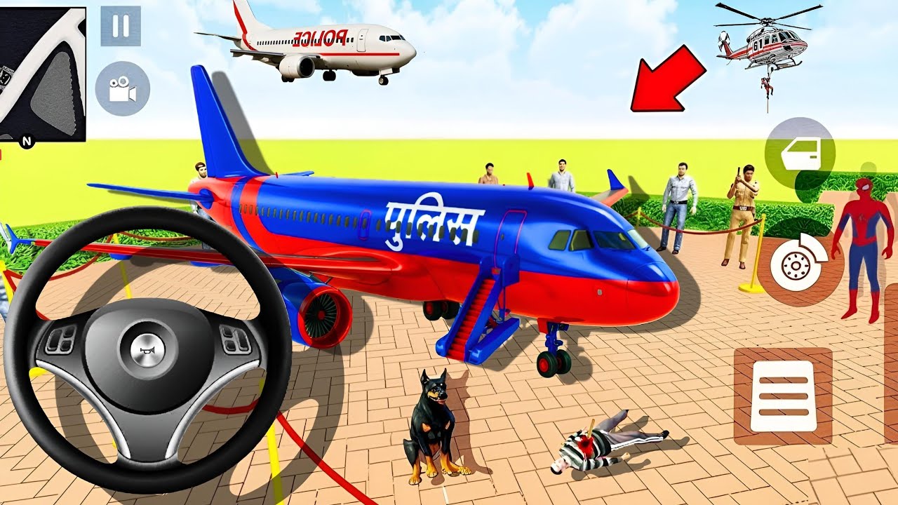 😘Indian Thift Auto Simulator🤩Indian Showroom Purchase🥰Modified Lexriy police airoplane And Bike😘Gme