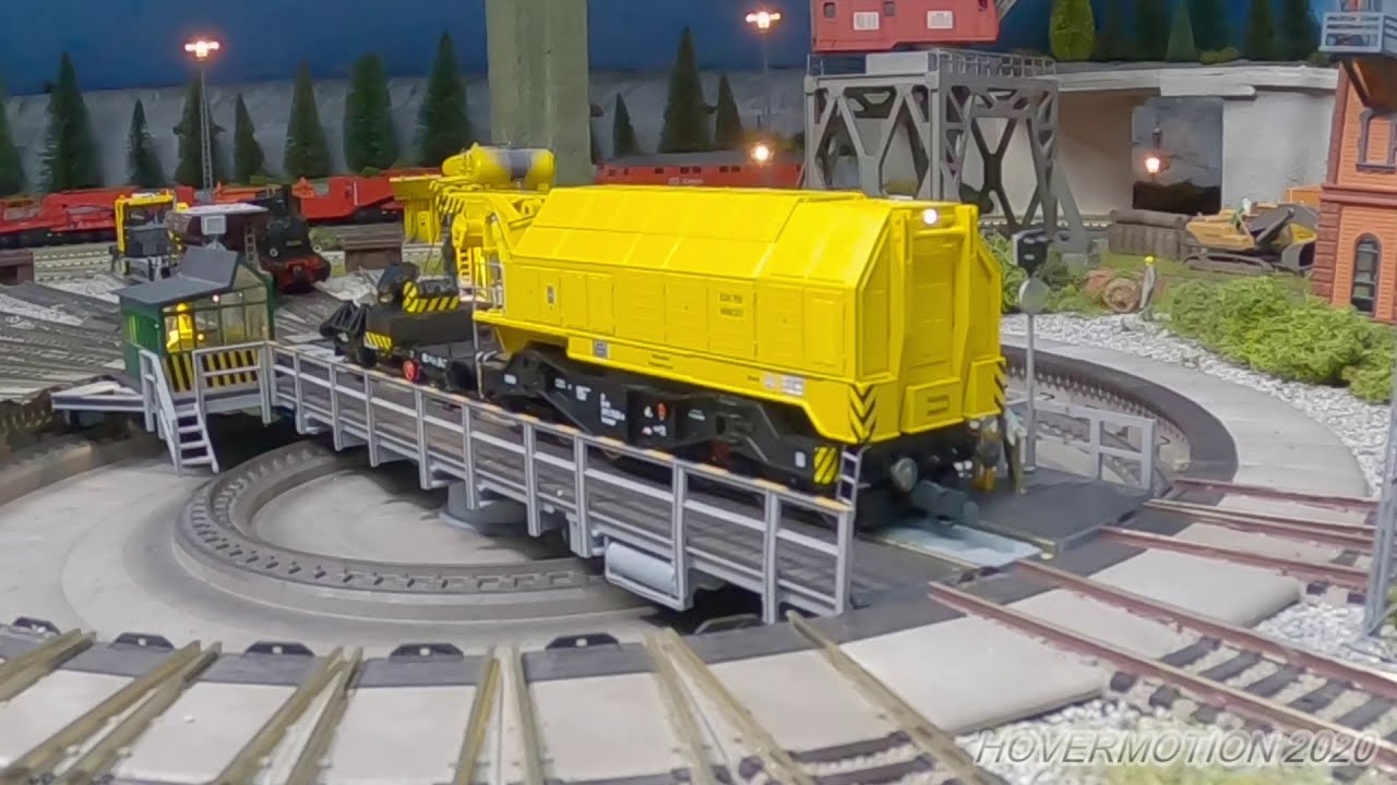 ROCO DIGITAL CRANE  SOUND  Slewing railway crane {DB} vid 2 