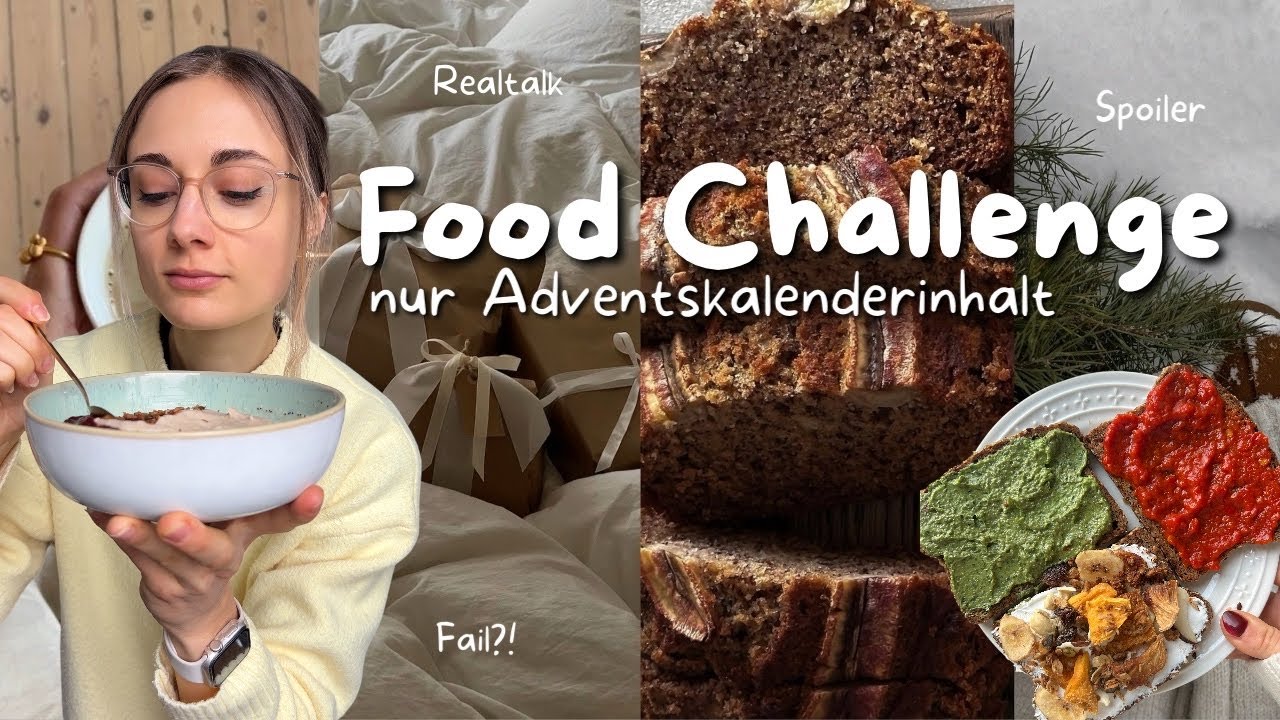 Adventskalender Foodchallenge ✨ | Ich darf 24h nichts anderes essen?!🤯 Marenmorereal