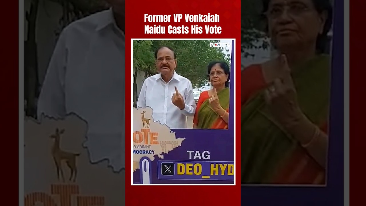 Former Vice President Venkaiah Naidu Casts His Vote In Telangana