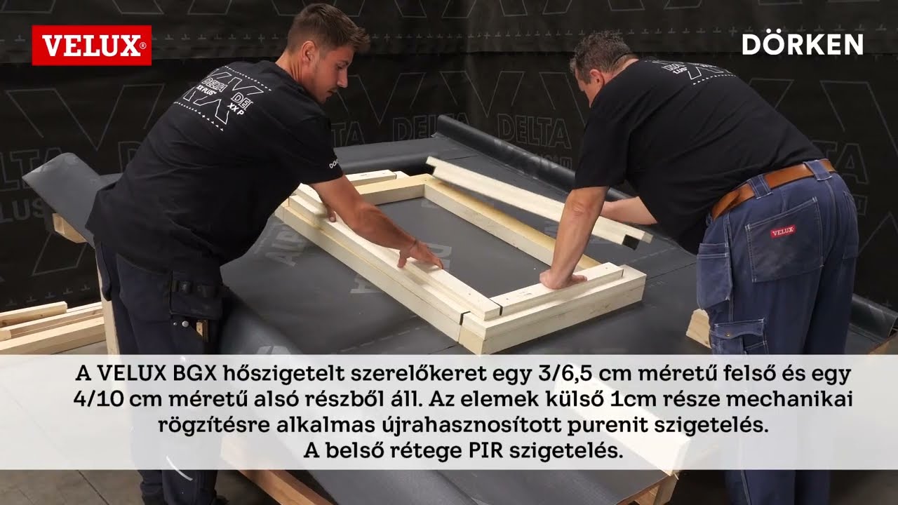 VELUX GBL tetőablak alacsony hajlásszögű tetőkhöz | beépítési videó