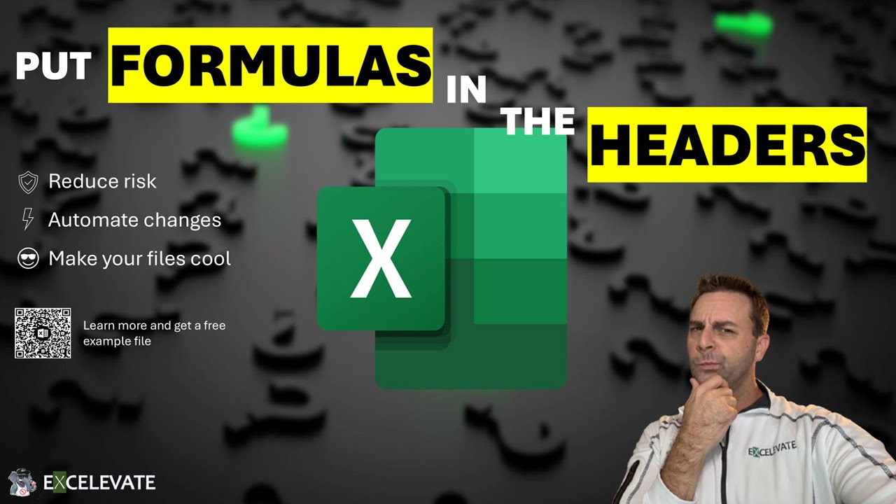 Put Excel Formulas in the Headers [FREE WORKBOOK!]