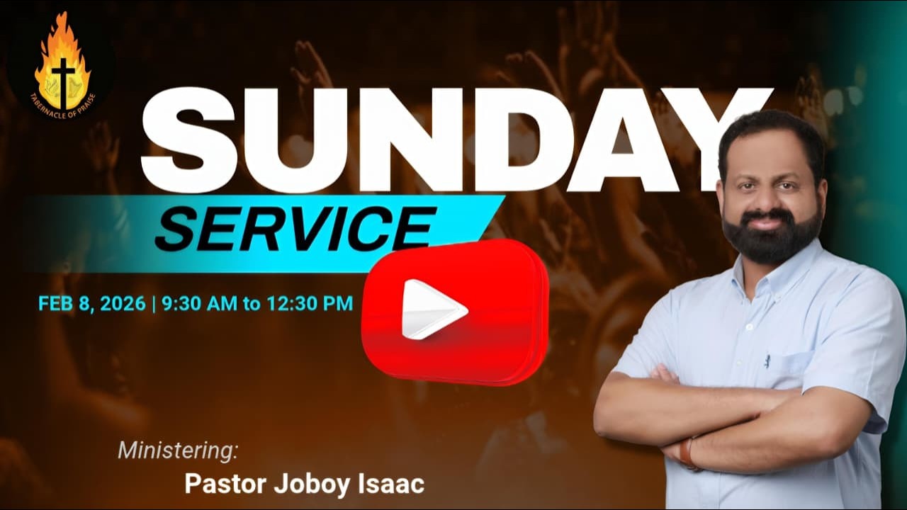 Tabernacle Of Praise Church Kochi | 8 February 2026| Sunday Worship Service |🔴 Live Stream 🔴