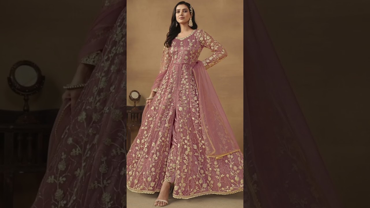 Net fabric fancy dresses designs #stylish #partywear #fashionworldofabeera