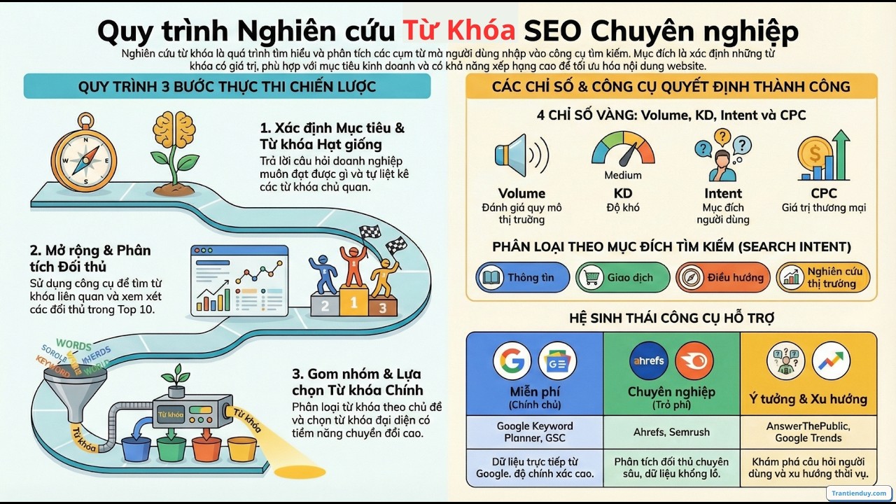 NGHIÊN CỨU TỪ KHÓA LÀ GÌ? QUY TRÌNH 5 BƯỚC THỰC CHIẾN TỪ CHUYÊN GIA
