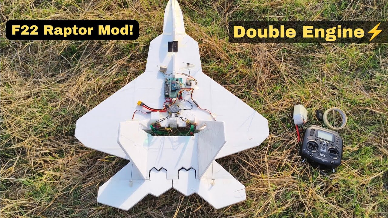 Single to Dual Motor Conversion ✈️ | RC F22 Raptor Upgrade Test! @INDIRC1