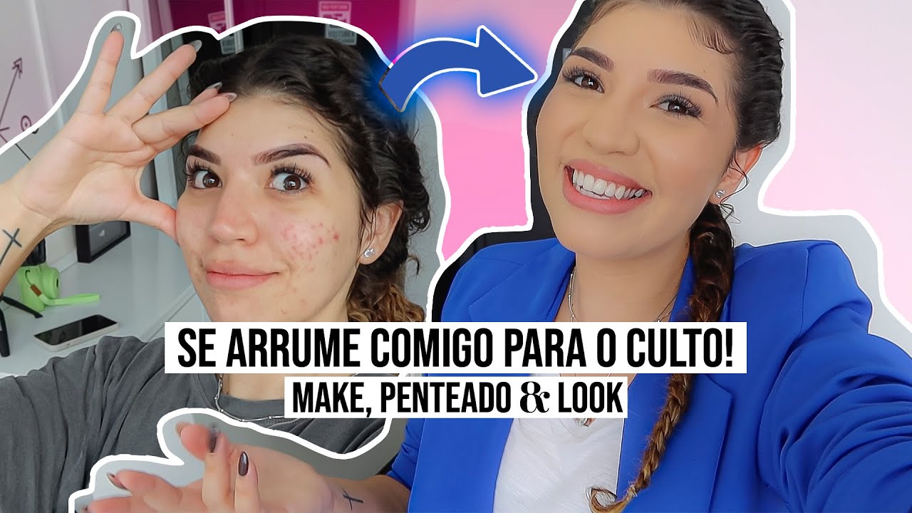 SE ARRUME COMIGO PARA O CULTO - make, look & penteado | por Jessica Melo