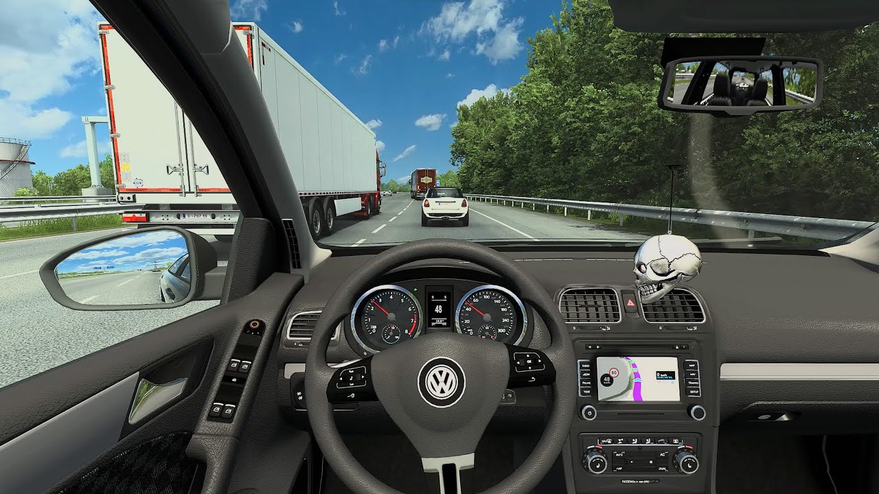 Volkswagen Golf Mk6 GTI | Euro Truck Simulator 2 | Steering wheel gameplay