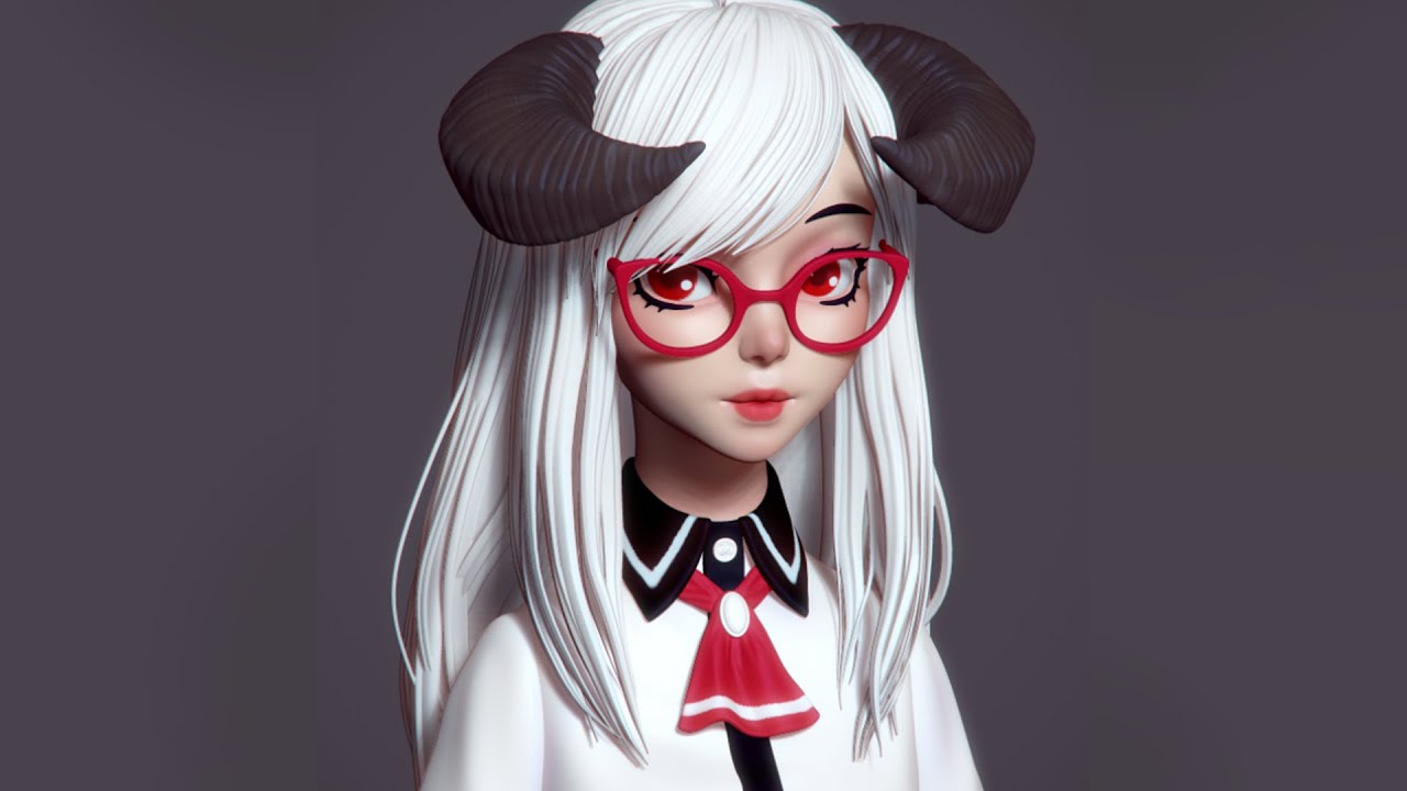 Girl with horn  Zbrush Speed Sculpt