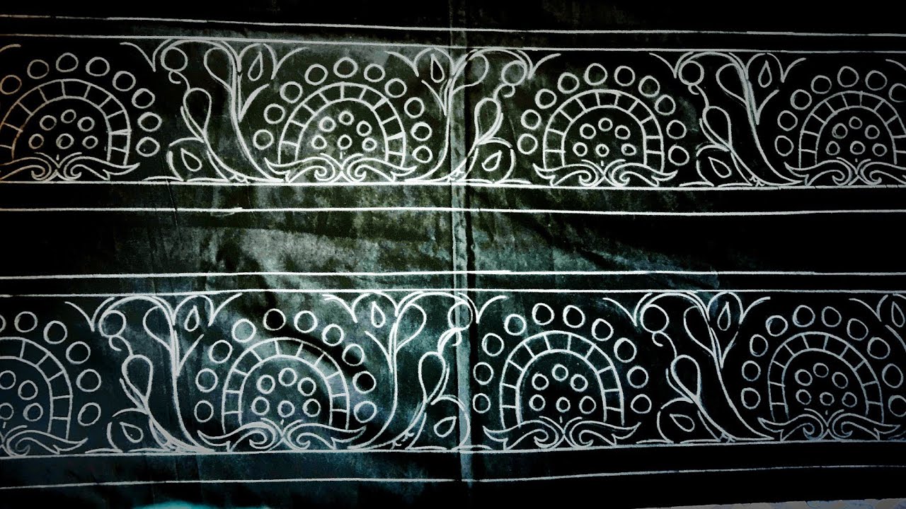kutchhi work embroidery design drawing by kajal ahir