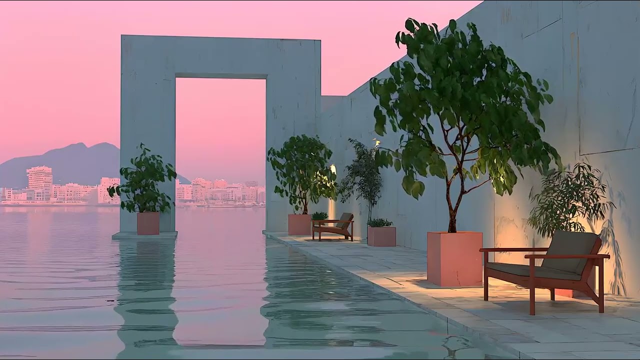 Retro Funk Vibes – Serene Sunset Reflections