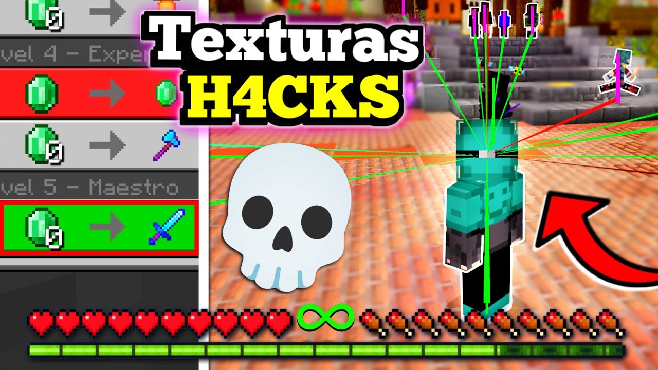 🔥LAS 8 TEXTURAS HACKS para MCPE (26.X)! 💀| TRUCOS Y TRAMPAS en BEDROCK