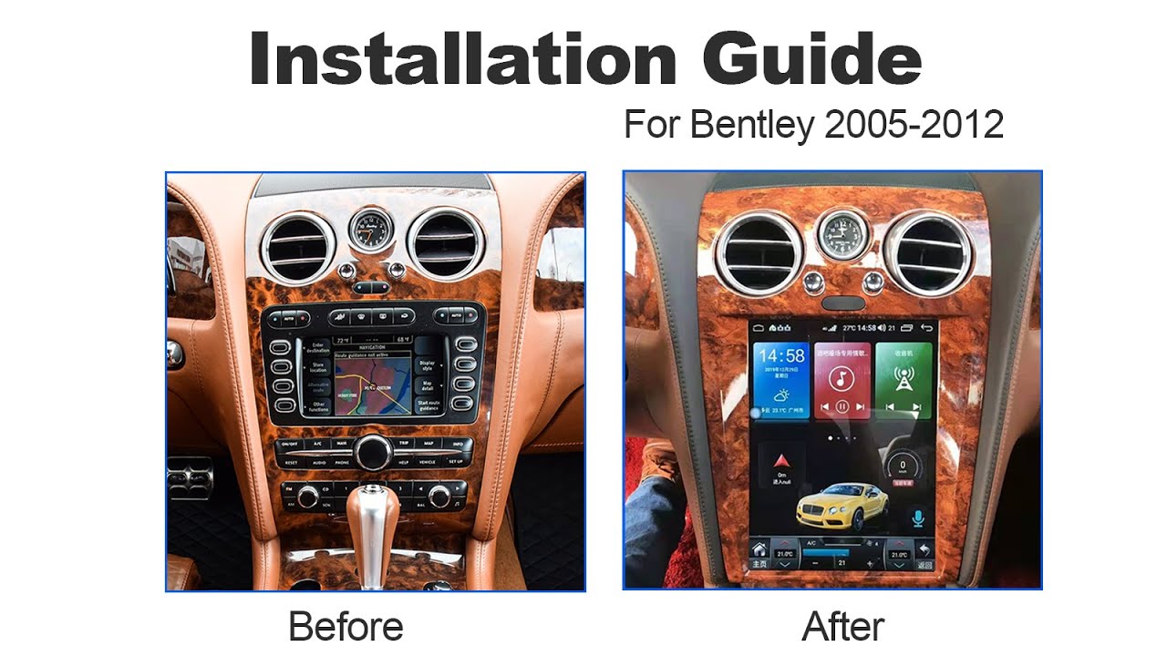 Bentley Radio Removal and Upgrade to T-style Android Screen