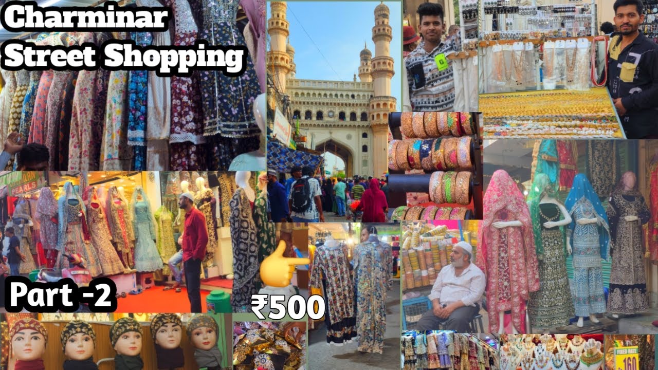 Charminar Street shoppingఅబ్బ ఇంత తక్కువ ధరలా😱Laad Bazar👗🥻👌😍#charminar #streetshopping#hyderabad