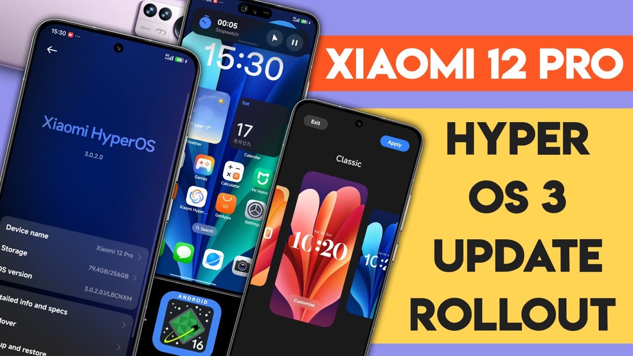 Xiaomi 12 Pro HyperOS 3 Official Update Rollout | Hyper OS 3 New Update Xiaomi 12 Pro 