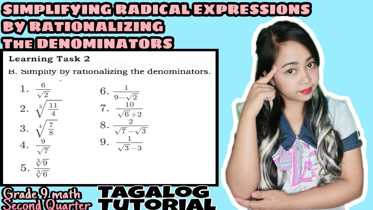 SIMPLIFY RADICAL EXPRESSIONS BY RATIONALIZING THE DENOMINATORS Week5-6 | Tagalog Tutorial |MathTV PH