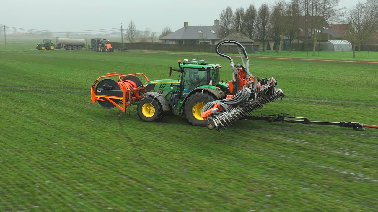 Slurry 2023 - Sleepslang bemesten - John Deere - Schouten - Dezeure - Leuridan