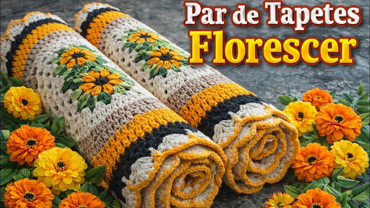 ESSE MODELO DE TAPETE ESTÁ VIRALIZANDO! 🚀🌼 Par Florescer